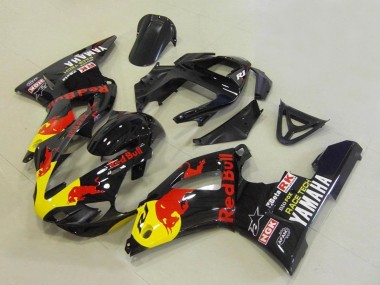 Purchase 2000-2001 Yamaha YZF R1 Motorcycle Fairings - Glossy Black Yellow Red Bull Australia