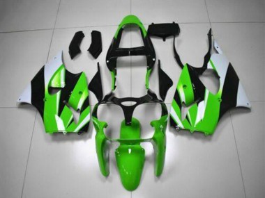 Purchase 2000-2002 Kawasaki ZX6R Motorcycle Fairing Kits - Green White Black Australia