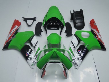 Purchase 2003-2004 Kawasaki ZX6R Motorcycle Fairings - Green White Black Red Motocard Australia