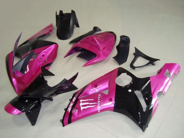 Purchase 2003-2004 Kawasaki ZX6R Motorcycle Fairings - Pink Black White Monster Australia