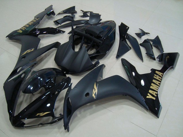 2004-2006 Yamaha YZF R1 Motorcycle Fairings - Glossy Black Matte Black Gold Australia