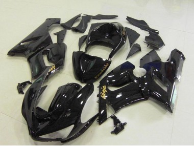 Purchase 2005-2006 Kawasaki ZX6R Motorcycle Fairings - Glossy Black Gold Decals Australia