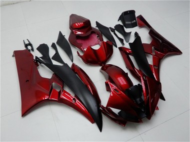 Purchase 2006-2007 Yamaha YZF R6 Motorcycle Fairing Kits - Red Matte Black Australia