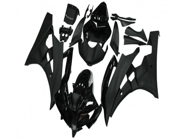 2006-2007 Yamaha YZF R6 Motorcycle Fairing - Glossy Black Matte Black Australia