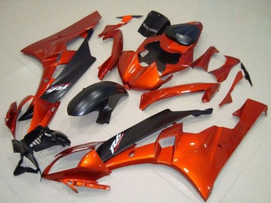 Purchase 2006-2007 Yamaha YZF R6 Motorcycle Fairing Kits - Orange Matte Black Australia