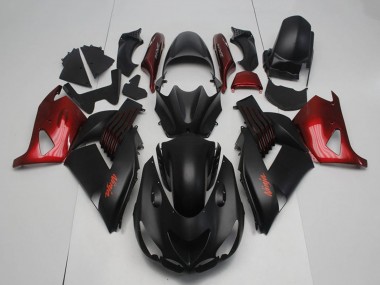 Purchase 2006-2011 Kawasaki ZX14R ZZR1400 Motorcycle Fairings - Matte Black Red Ninja Australia