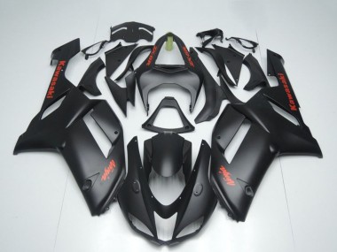 Purchase 2007-2008 Kawasaki ZX6R Motorcycle Fairings - Matte Black with Red Sticker Australia