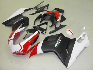Purchase 2007-2014 Ducati 1098 Motorcycle Fairings - White Red Matte Black Corse Australia
