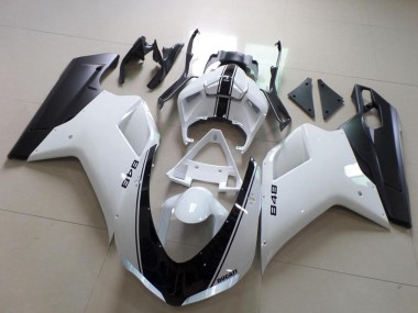 Purchase 2007-2014 Ducati 848 Motorcycle Fairing - White Matte Black Australia