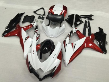 Purchase 2008-2010 Suzuki GSXR 600/750 Motorcycle Fairings - White Red Glossy Black Australia