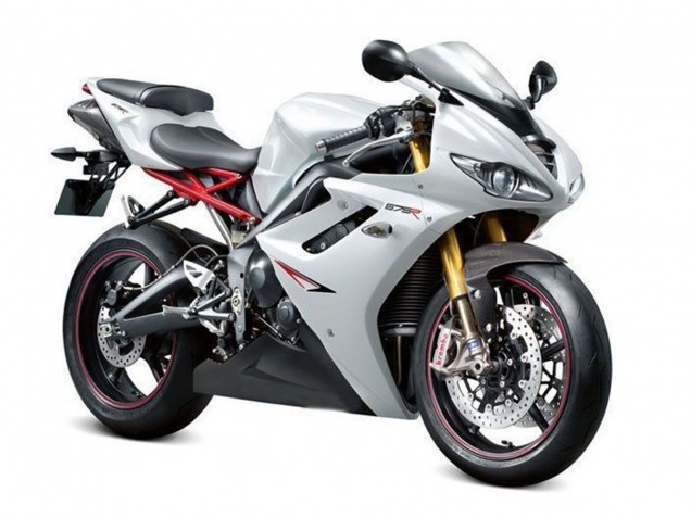 2009-2012 Triumph Daytona 675 Triple Motorcycle Fairings - Pearl White Black Australia