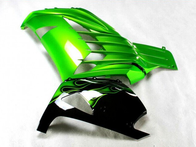 2012-2024 Kawasaki ZX14R ZZR1400 Motorcycle Fairing - Green Glossy Black Australia