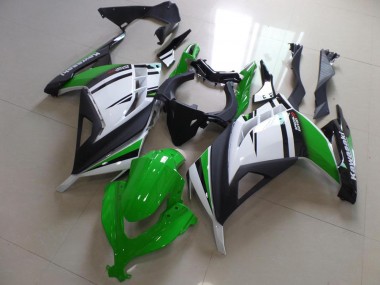 Purchase 2013-2018 Kawasaki ZX300R Motorcycle Fairings - White Green Matte Black Australia