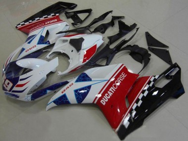Purchase 2007-2014 Ducati 1098 Motorcycle Fairings - White Red Black Blue Corse 69 Australia