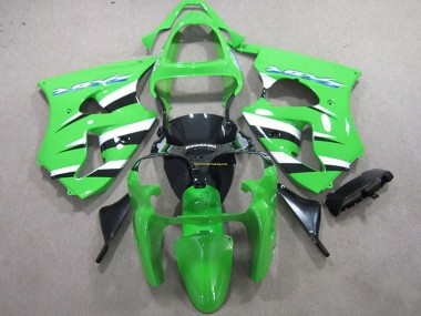 Purchase 2000-2002 Kawasaki ZX6R Motorcycle Fairing Kit - Green White Black Australia