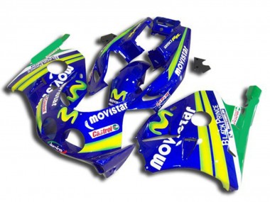 Purchase 1990-1998 Honda CBR250RR Motorcycle Fairings - Blue Yellow Green MoviStar Red Castrol Australia