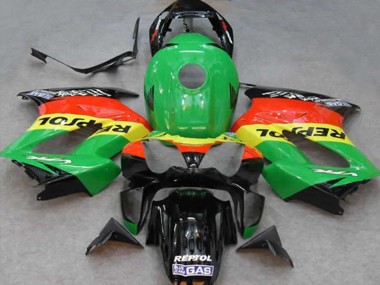 Purchase 2002-2013 Honda VFR 800 Motorcycle Fairings - Green Yellow Red Black Repsol Australia