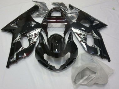 Purchase 2001-2003 Suzuki GSXR 600 / GSXR 750 Motorcycle Fairings - Glossy Black Silver White Australia
