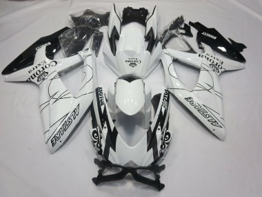 Purchase 2008-2010 Suzuki GSXR 600 / GSXR 750 Motorcycle Fairings - White Black Alstare Corona Motul Australia