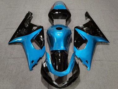 Purchase 2001-2003 Suzuki GSXR 600 / GSXR 750 Motorcycle Fairings - Light Blue Glossy Black Australia