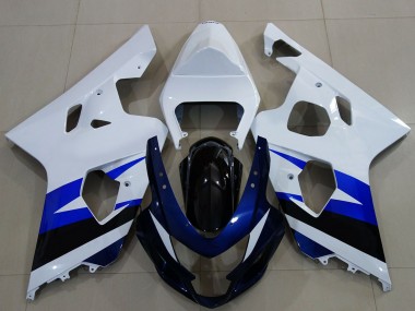 Purchase 2004-2005 Suzuki GSXR 600 / GSXR 750 Motorcycle Fairing - White Blue Glossy Black Australia