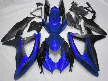 Purchase 2008-2010 Suzuki GSXR 600 / GSXR 750 Motorcycle Fairings - Blue Matte Black Australia