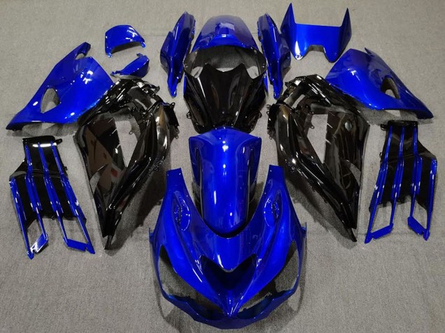 2012-2024 Kawasaki ZX14R Motorcycle Fairing - Blue Glossy Black Australia