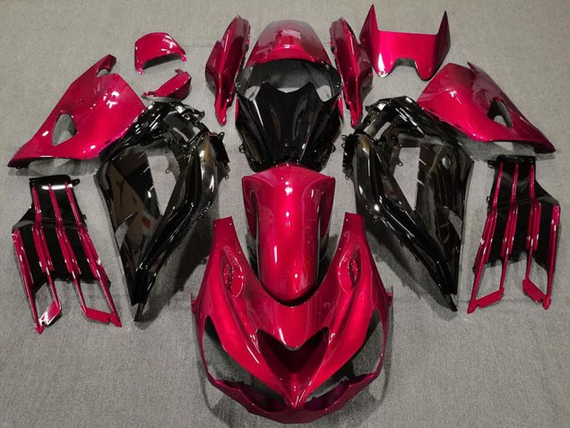 2012-2024 Kawasaki ZX14R Motorcycle Fairings - Red Glossy Black Australia