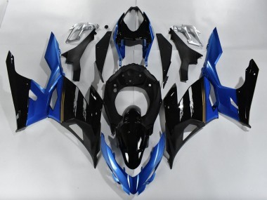 Purchase 2018-2024 Kawasaki Ninja 400 Motorcycle Fairings - Blue Glossy Black Australia