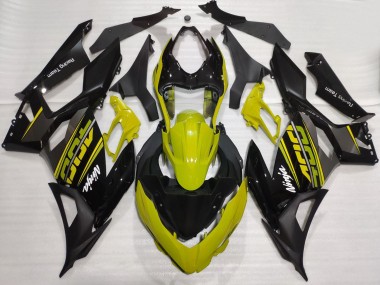 Purchase 2018-2024 Kawasaki Ninja 400 Motorcycle Fairings - Yellow Glossy Black Matte Black OEM Style Australia