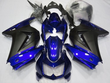 Purchase 2008-2012 Kawasaki Ninja 250 Motorcycle Fairings - Blue Matte Black Australia