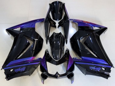 Purchase 2008-2012 Kawasaki Ninja 250 Motorcycle Fairings - Blue Glossy Black Australia