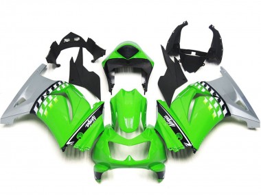 Purchase 2008-2012 Kawasaki Ninja 250 Motorcycle Fairings - Green Silver Black Australia