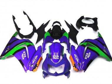 Purchase 2008-2012 Kawasaki Ninja 250 Motorcycle Fairings - Purple Orange Green Black Australia