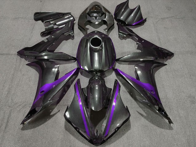 2004-2006 Yamaha R1 Motorcycle Fairings - Carbon Fiber Style Purple Australia