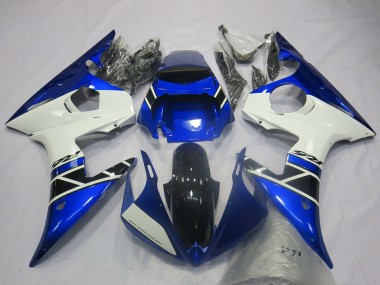 Purchase 2003-2004 Yamaha R6 Motorcycle Fairings - Blue White Glossy Black OEM Style Australia