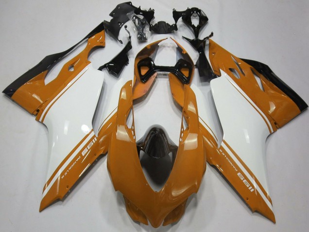 2011-2014 Ducati 1199 Motorcycle Fairings - Brown White Black Australia