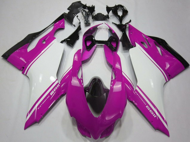 2011-2014 Ducati 1199 Motorcycle Fairings - Pink White Black Australia
