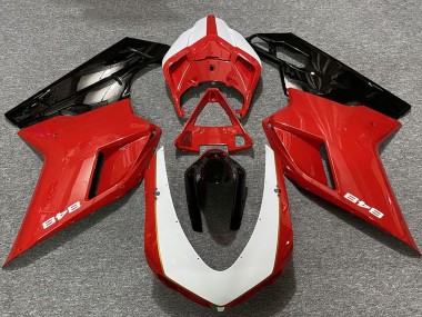 Purchase 2007-2014 Ducati 848 Motorcycle Fairings - White Red Glossy Black Australia