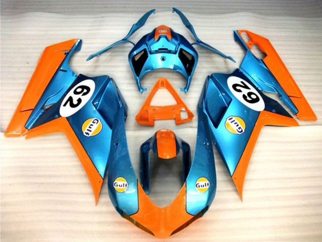 2007-2014 Ducati 848 1098 1198 Motorcycle Fairings - Orange Blue Gulf 62 Australia