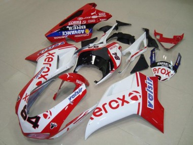 Purchase 2007-2014 Ducati 848 1098 1198 Motorcycle Fairings - White Red Blue Glossy Black Valsir Xerox 84 Australia
