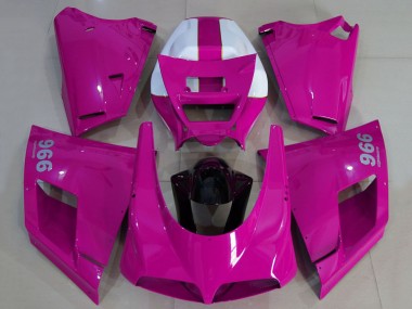 Purchase 1993-2005 Ducati 996 Motorcycle Fairings - Glossy Pink White Black Australia