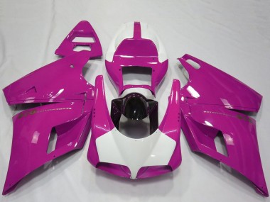 Purchase 1993-2005 Ducati 916 Motorcycle Fairings - Pink White Glossy Black Performance Australia