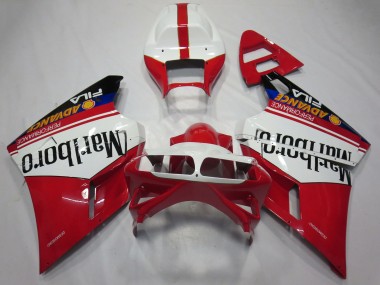 Purchase 1993-2005 Ducati 748 916 996 998 Motorcycle Fairings - White Red Glossy Black Marlboro Australia