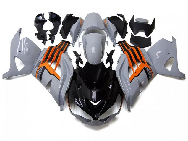 2012-2024 Kawasaki ZX14R ZZR1400 Motorcycle Fairings - Nardo Grey Orange Black Australia