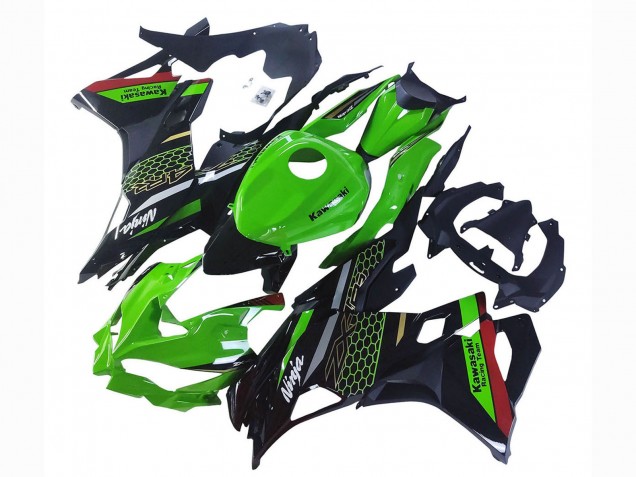2019-2025 Kawasaki ZX25R ZX-25R Motorcycle Fairings - Green Black Red Honeycomb Australia