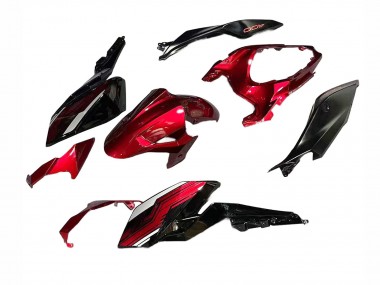 Purchase 2018-2024 Kawasaki Z400 Motorcycle Fairings - Candy Red Glossy Black Australia