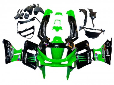 Purchase 1998-2003 Kawasaki ZZR600 Motorcycle Fairings - Green Black Monster Elf Australia