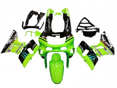 Purchase 1998-2003 Kawasaki ZZR600 Motorcycle Fairings - Green Glossy Black Blue Monster Elf Touch4 Bridgestone Australia