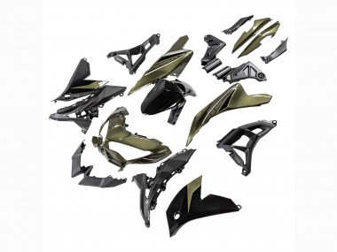 Purchase 2022-2025 Kawasaki Versys 650 Motorcycle Fairings - Dark Green Black Australia